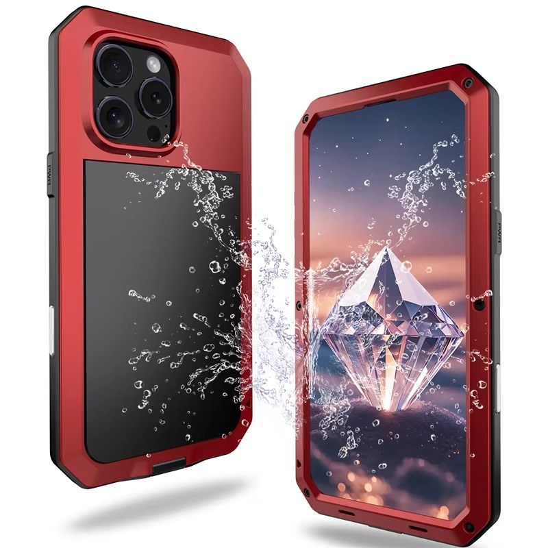 Robust Apple iPhone Case, MagSafe Compatible, Camera Lens and Screen Protection, Ultra Thin, Shockproof, Magnetic, Full All Around Protection, Metal Screw Bumper Cover