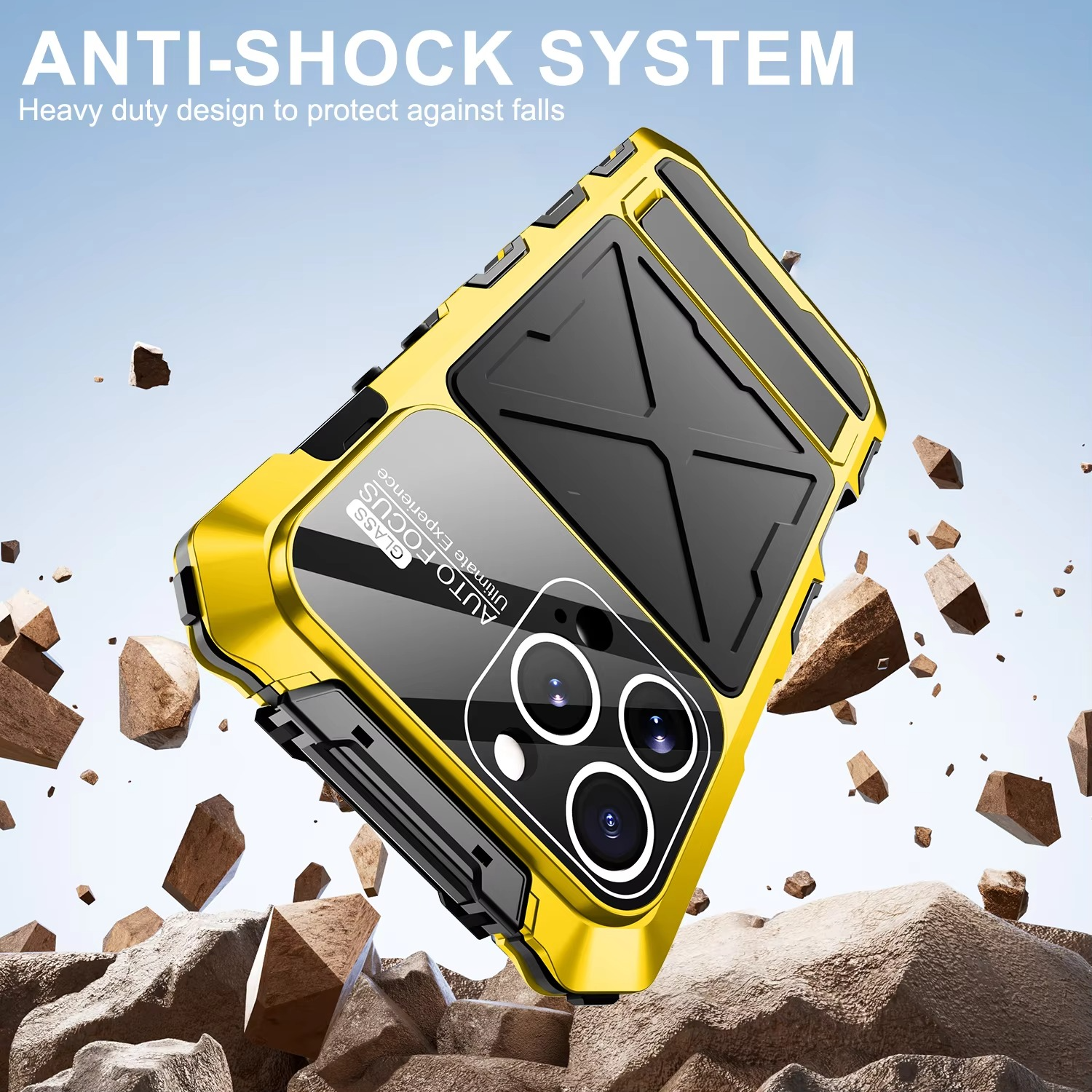 Robust Apple iPhone Case, MagSafe Compatible, Camera Lens and Screen Protection, Ultra Thin, Shockproof, Magnetic, Full All Around Protection, 360 Metal Lock Glass Cover