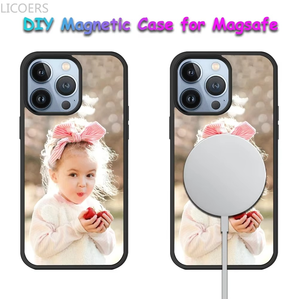 Premium Apple iPhone Case, MagSafe Compatible, Camera Lens and Screen Protection, Ultra Thin, Shockproof, Magnetic, Full All Around Protection, Custom Photo Magnetic Cover