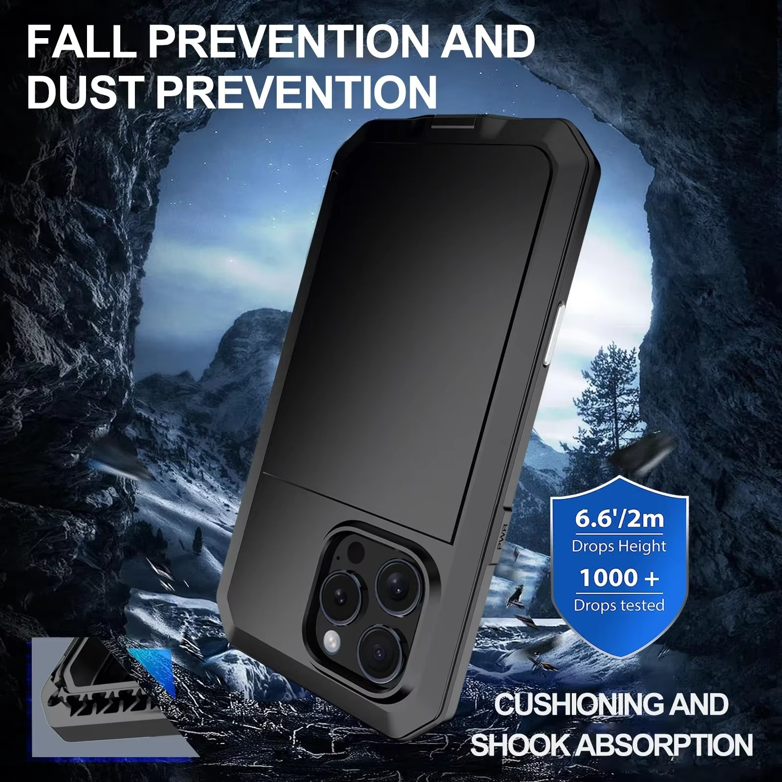 Robust Apple iPhone Case, MagSafe Compatible, Camera Lens and Screen Protection, Ultra Thin, Shockproof, Magnetic, Full All Around Protection, Metal Screw Bumper Cover