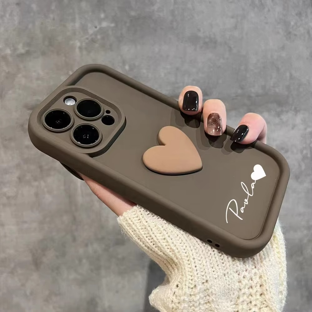 Premium Apple iPhone Case, MagSafe Compatible, Camera Lens and Screen Protection, Ultra Thin, Shockproof, Magnetic, Full All Around Protection, DIY Name Heart Soft Cover