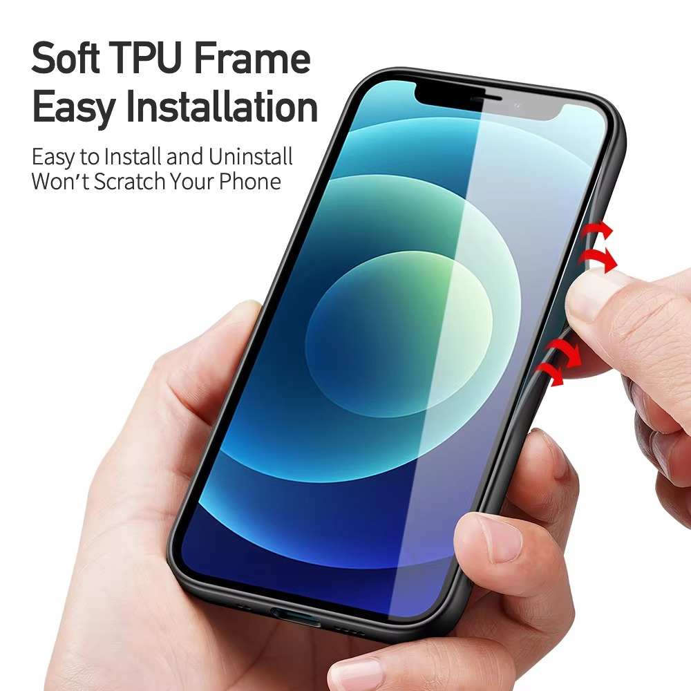 Premium Apple iPhone Case, MagSafe Compatible, Camera Lens and Screen Protection, Ultra Thin, Shockproof, Magnetic, Full All Around Protection, Canvas Fabric Back Cover