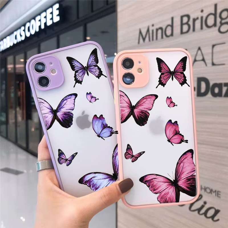 Luxury Apple iPhone Case, MagSafe Compatible, Camera Lens and Screen Protection, Ultra Thin, Shockproof, Magnetic, Full All Around Protection, Clear Butterfly Soft Cover