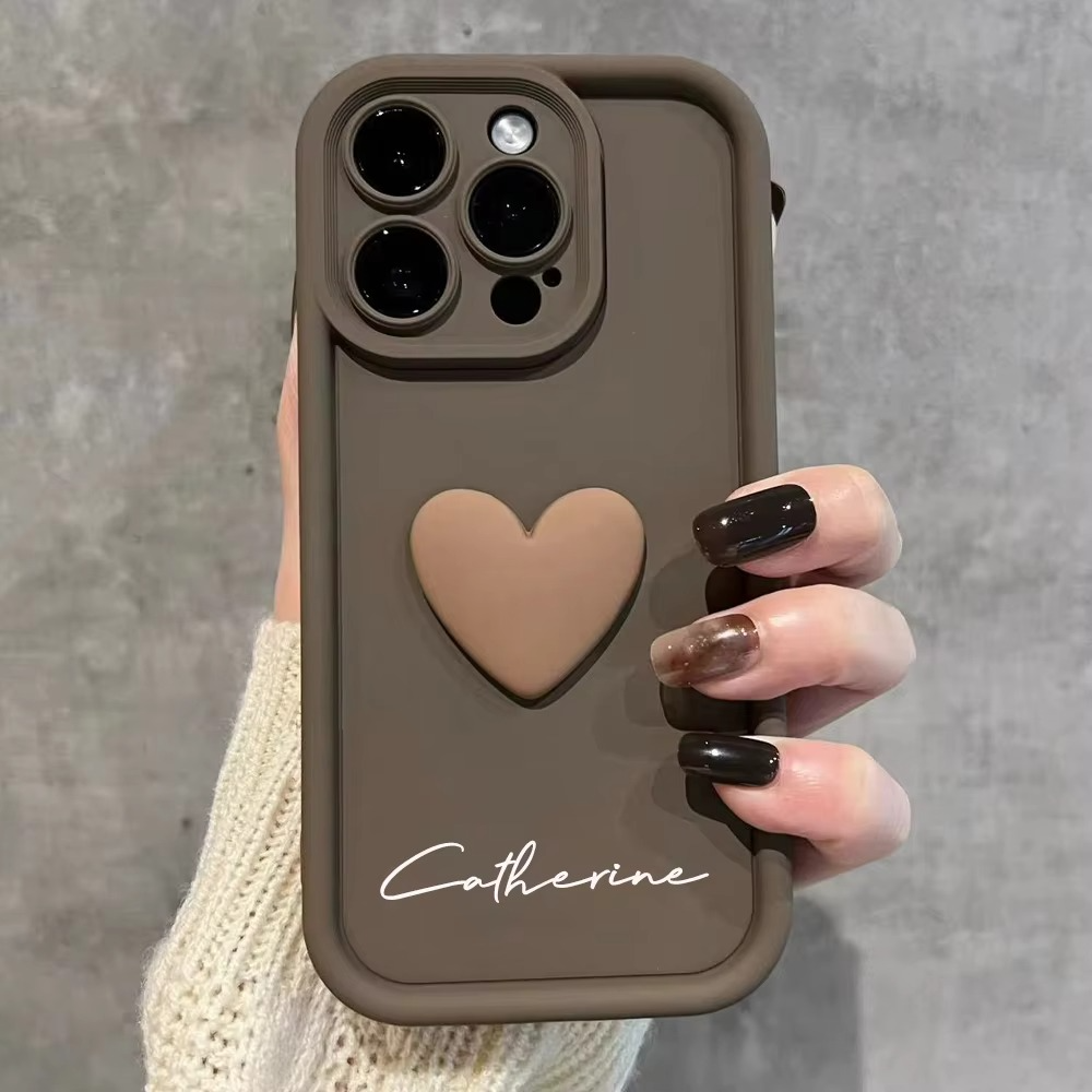 Premium Apple iPhone Case, MagSafe Compatible, Camera Lens and Screen Protection, Ultra Thin, Shockproof, Magnetic, Full All Around Protection, DIY Name Heart Soft Cover