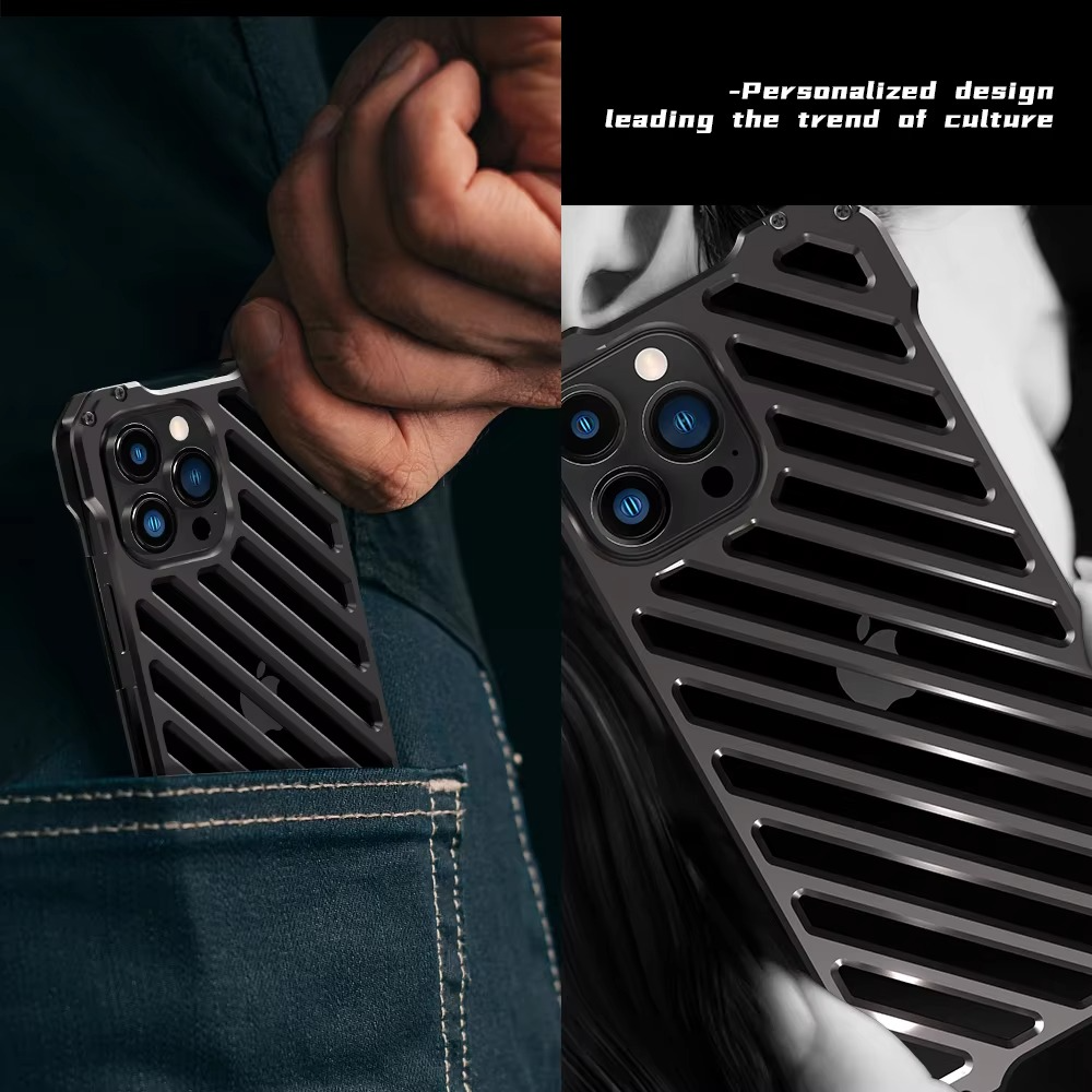 Premium Apple iPhone Case, MagSafe Compatible, Camera Lens and Screen Protection, Ultra Thin, Shockproof, Magnetic, Full All Around Protection, Heavy Duty Alloy Shell