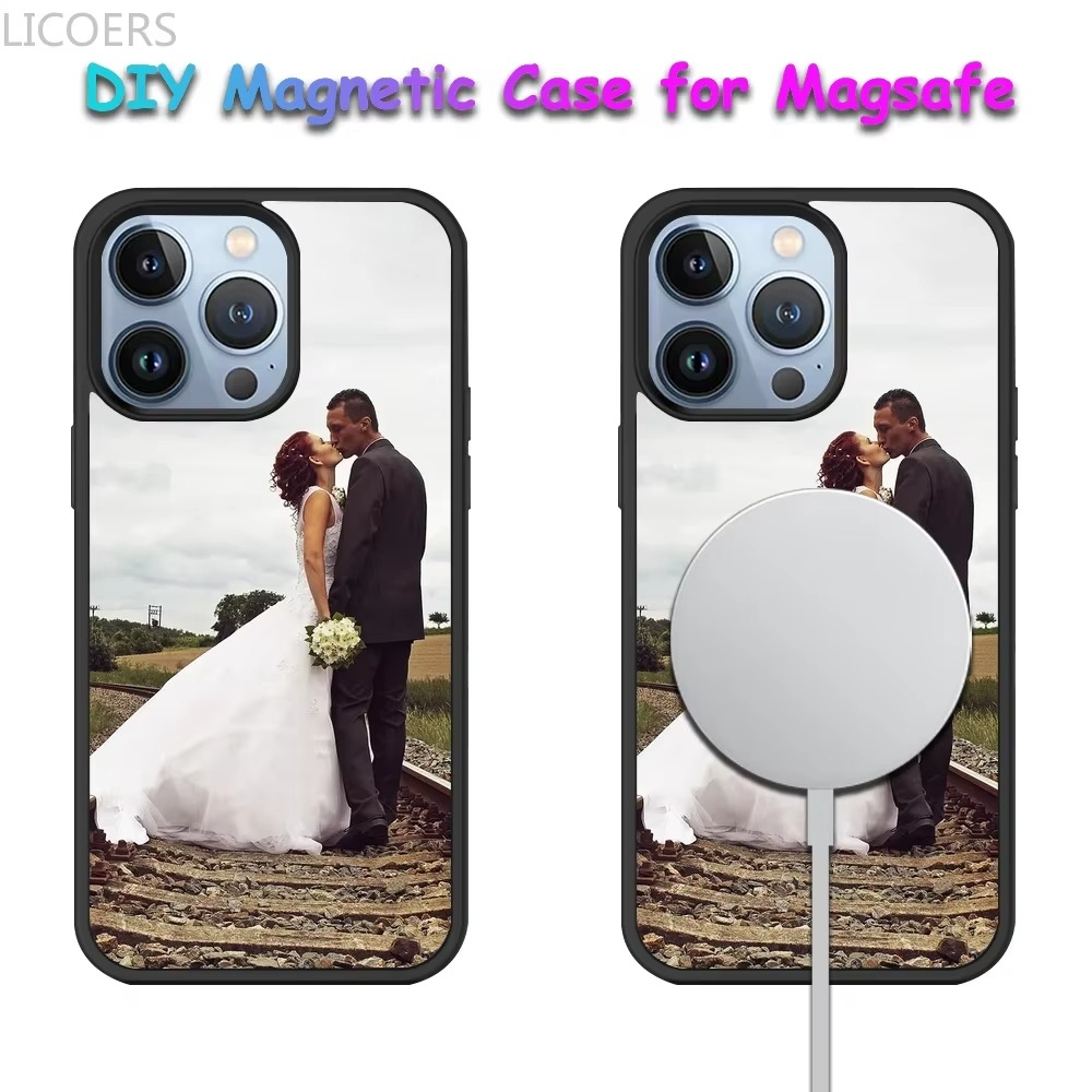 Premium Apple iPhone Case, MagSafe Compatible, Camera Lens and Screen Protection, Ultra Thin, Shockproof, Magnetic, Full All Around Protection, Custom Photo Magnetic Cover