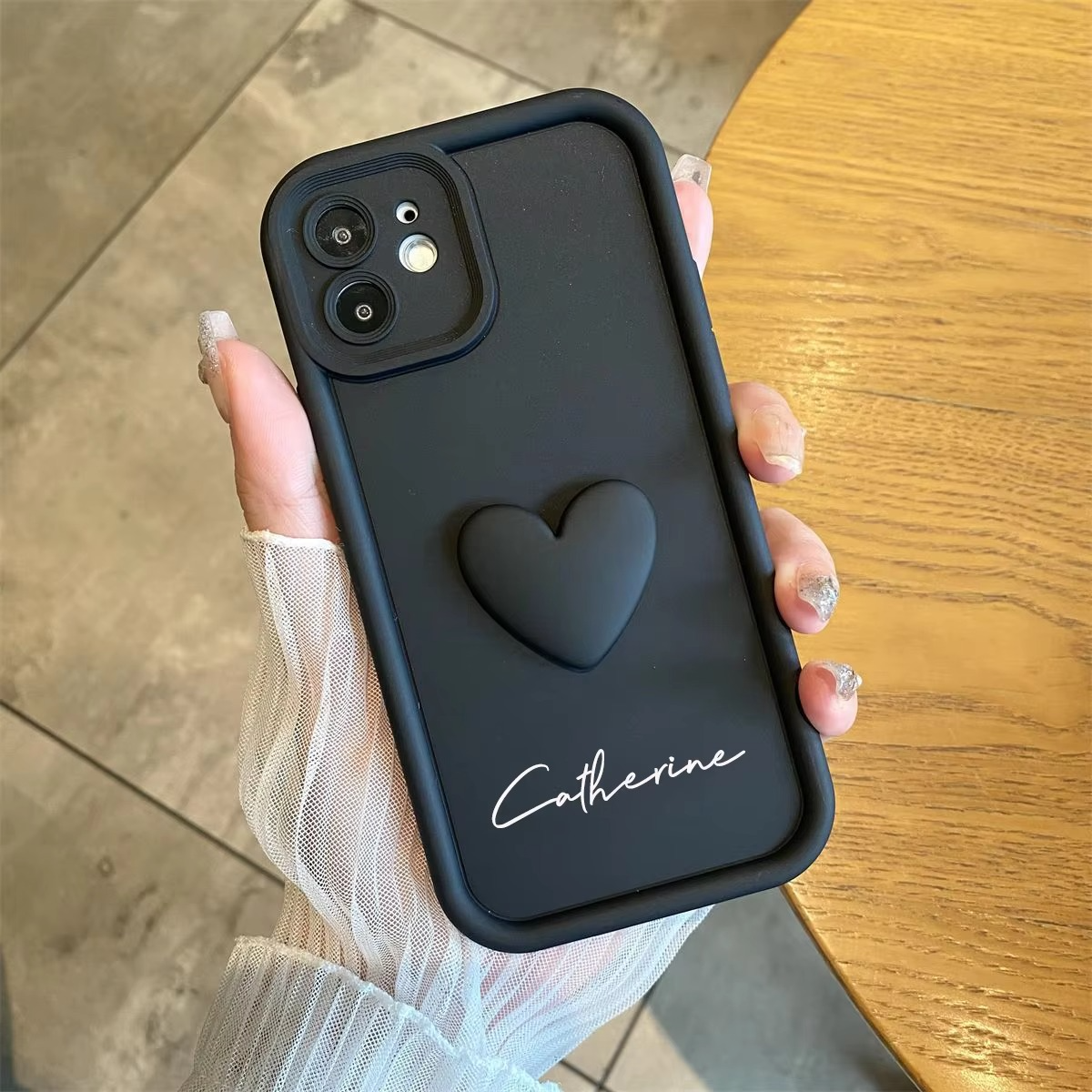 Premium Apple iPhone Case, MagSafe Compatible, Camera Lens and Screen Protection, Ultra Thin, Shockproof, Magnetic, Full All Around Protection, DIY Name Heart Soft Cover