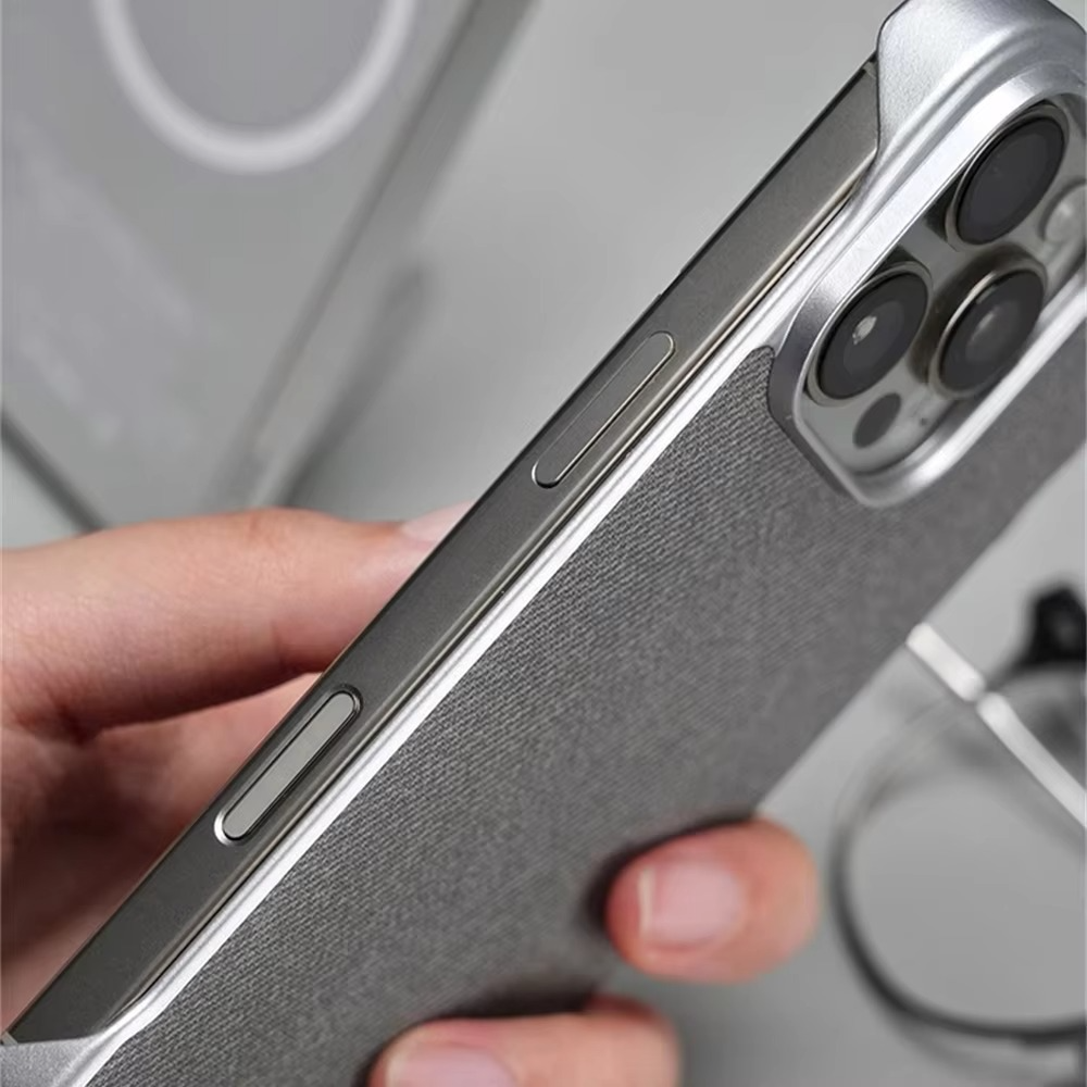 Premium Apple iPhone Case, MagSafe Compatible, Camera Lens and Screen Protection, Ultra Thin, Shockproof, Magnetic, Full All Around Protection, Canvas Fabric Hard Cover