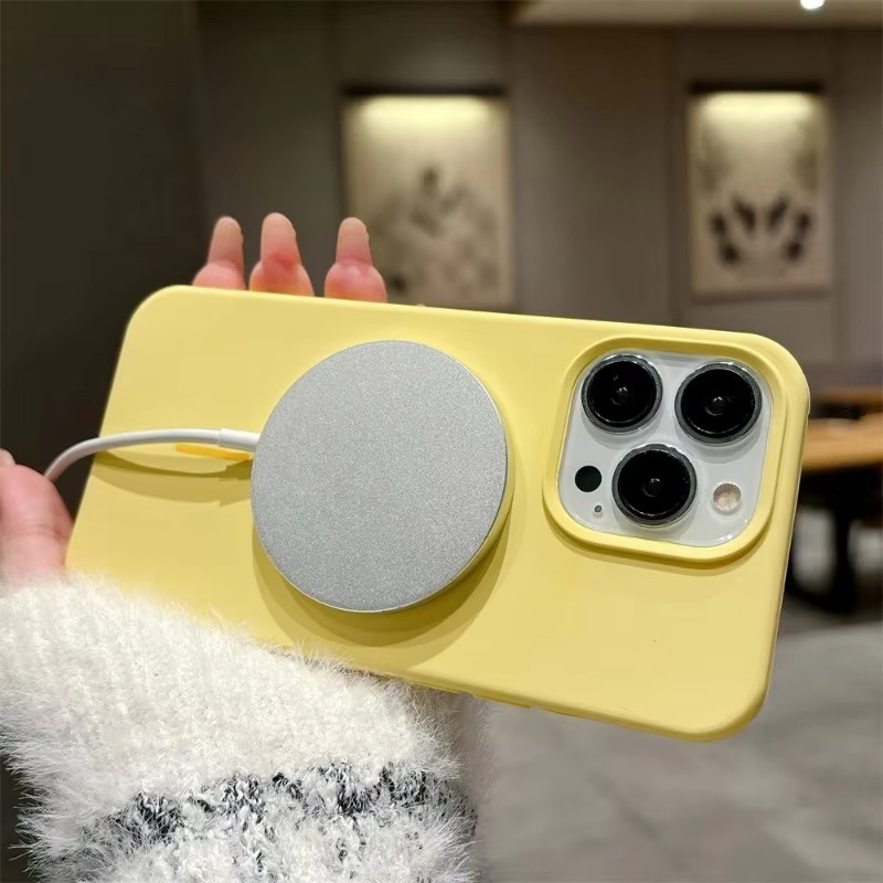 Luxury Apple iPhone Case, MagSafe Compatible, Camera Lens and Screen Protection, Ultra Thin, Shockproof, Magnetic, Full All Around Protection, Smooth Ring Silicone Cover