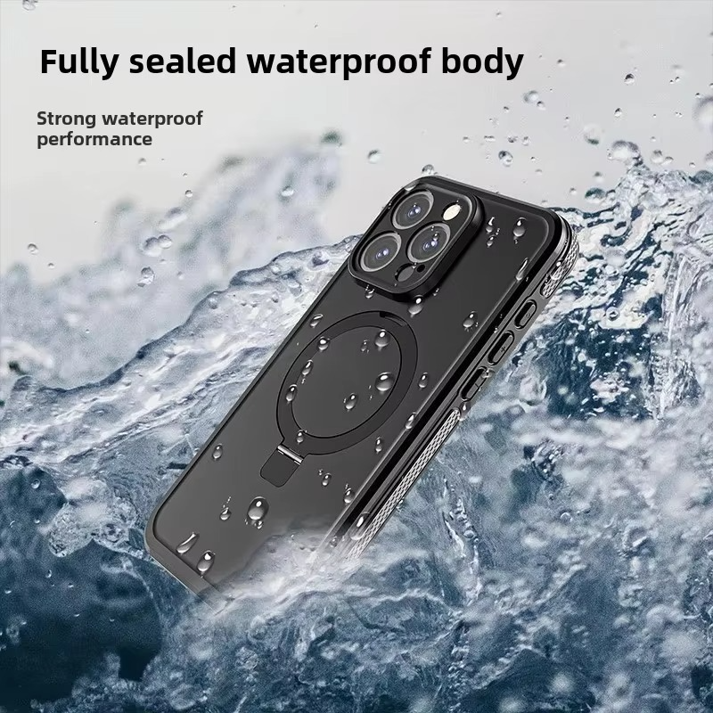 Robust Apple iPhone Case, MagSafe Compatible, Camera Lens and Screen Protection, Ultra Thin, Shockproof, Magnetic, Full All Around Protection, IP68 Waterproof Sports Cover