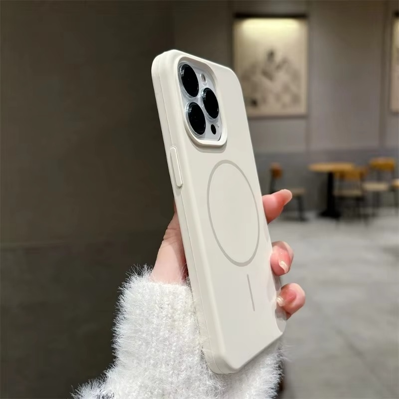 Luxury Apple iPhone Case, MagSafe Compatible, Camera Lens and Screen Protection, Ultra Thin, Shockproof, Magnetic, Full All Around Protection, Smooth Ring Silicone Cover