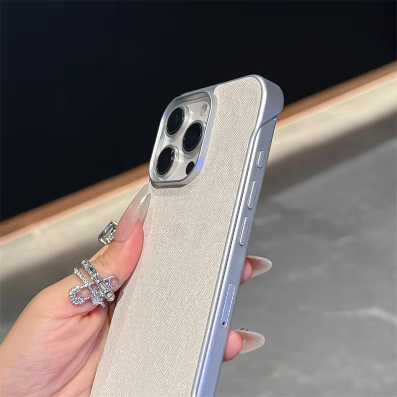Premium Apple iPhone Case, MagSafe Compatible, Camera Lens and Screen Protection, Ultra Thin, Shockproof, Magnetic, Full All Around Protection, Canvas Fabric Hard Cover