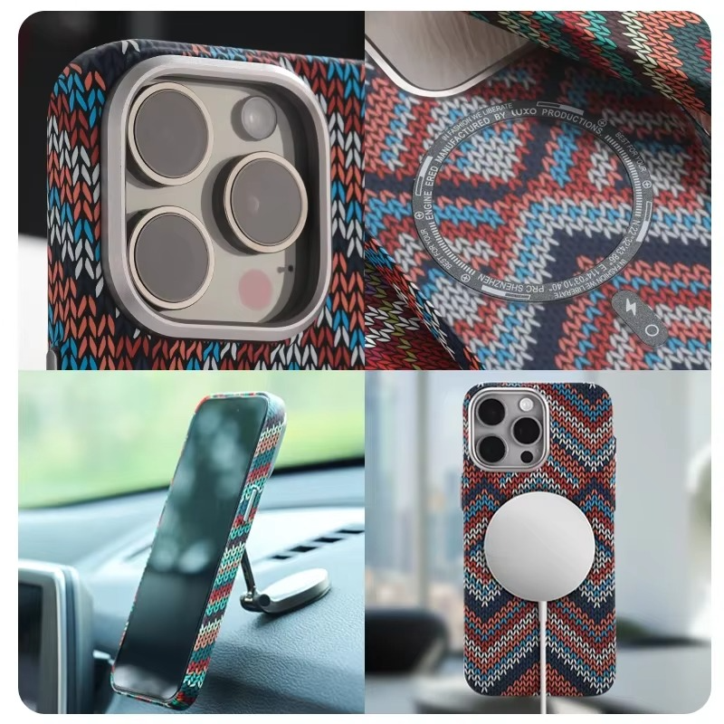 Premium Apple iPhone Case, MagSafe Compatible, Camera Lens and Screen Protection, Ultra Thin, Shockproof, Magnetic, Full All Around Protection, Nordic Sweater Hard Cover