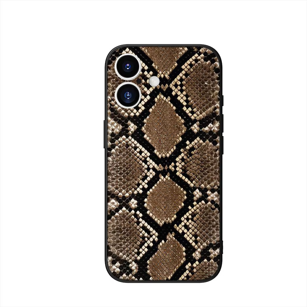 Luxury Apple iPhone Case, MagSafe Compatible, Camera Lens and Screen Protection, Ultra Thin, Shockproof, Magnetic, Full All Around Protection, Snake Skin Soft Cover