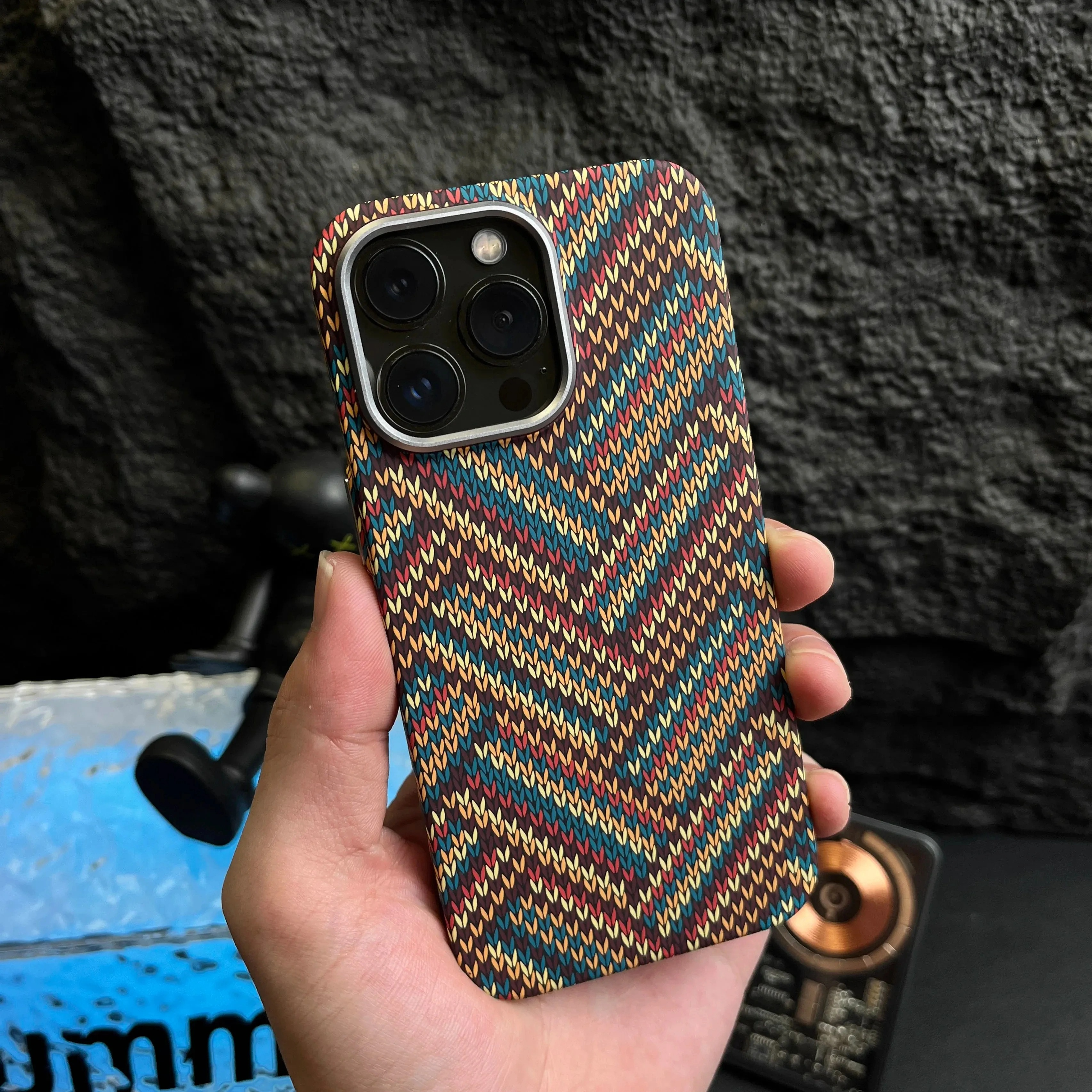 Premium Apple iPhone Case, MagSafe Compatible, Camera Lens and Screen Protection, Ultra Thin, Shockproof, Magnetic, Full All Around Protection, Nordic Sweater Hard Cover