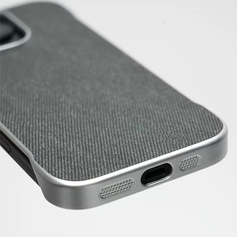 Premium Apple iPhone Case, MagSafe Compatible, Camera Lens and Screen Protection, Ultra Thin, Shockproof, Magnetic, Full All Around Protection, Canvas Fabric Hard Cover