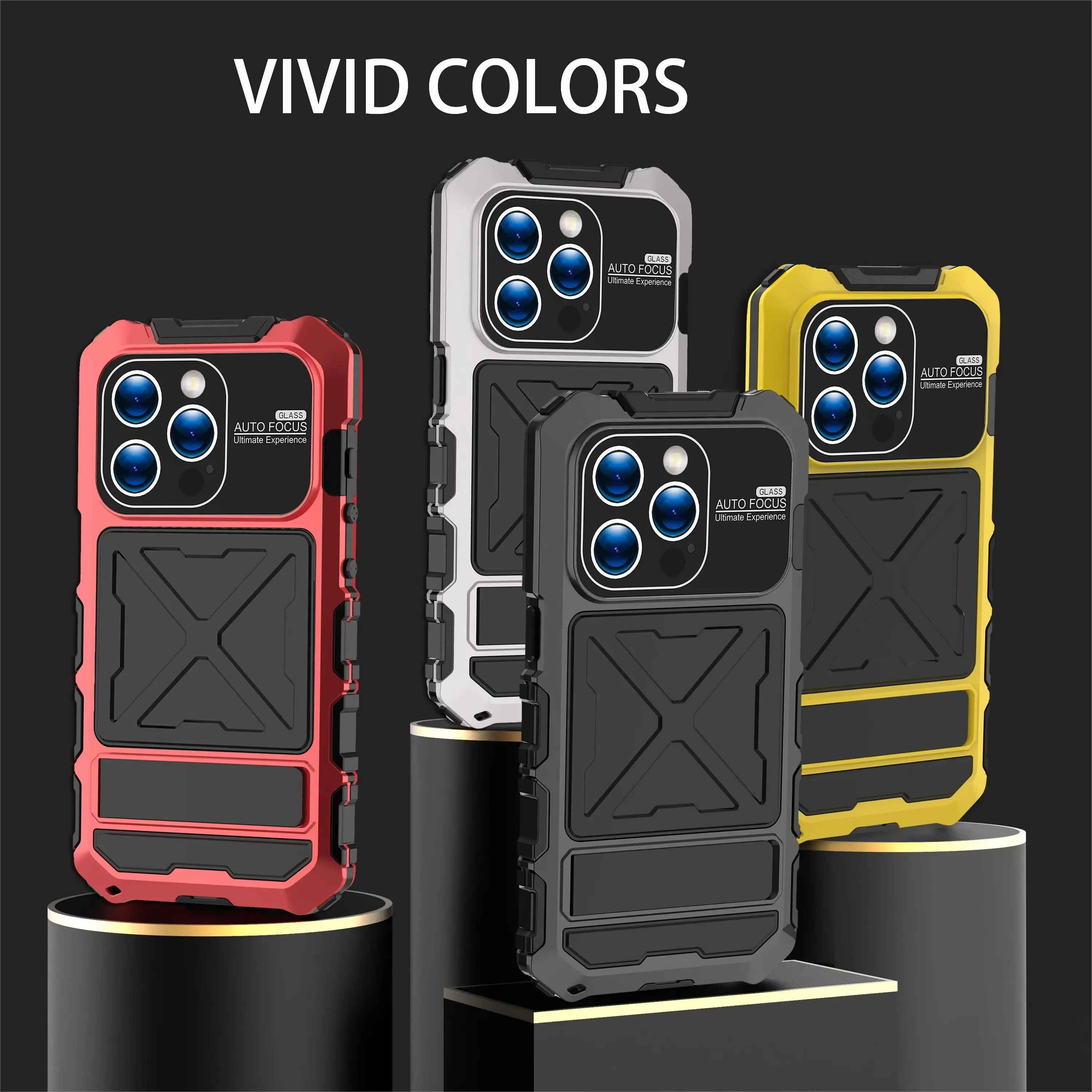 Robust Apple iPhone Case, MagSafe Compatible, Camera Lens and Screen Protection, Ultra Thin, Shockproof, Magnetic, Full All Around Protection, 360 Metal Lock Glass Cover