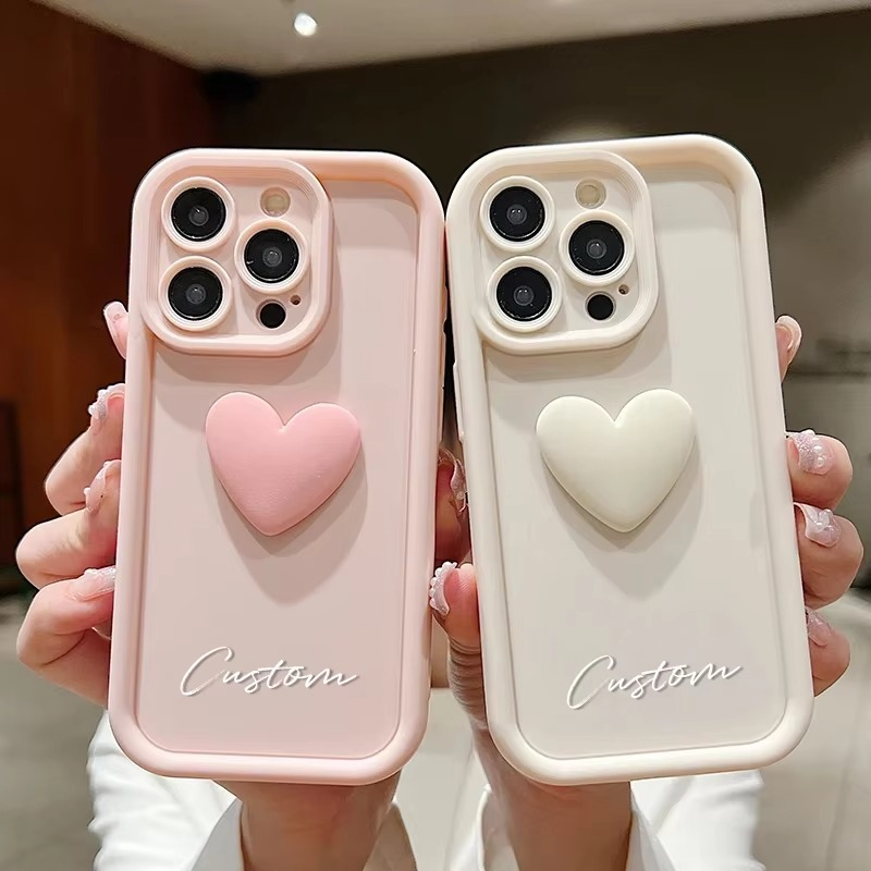 Premium Apple iPhone Case, MagSafe Compatible, Camera Lens and Screen Protection, Ultra Thin, Shockproof, Magnetic, Full All Around Protection, DIY Name Heart Soft Cover