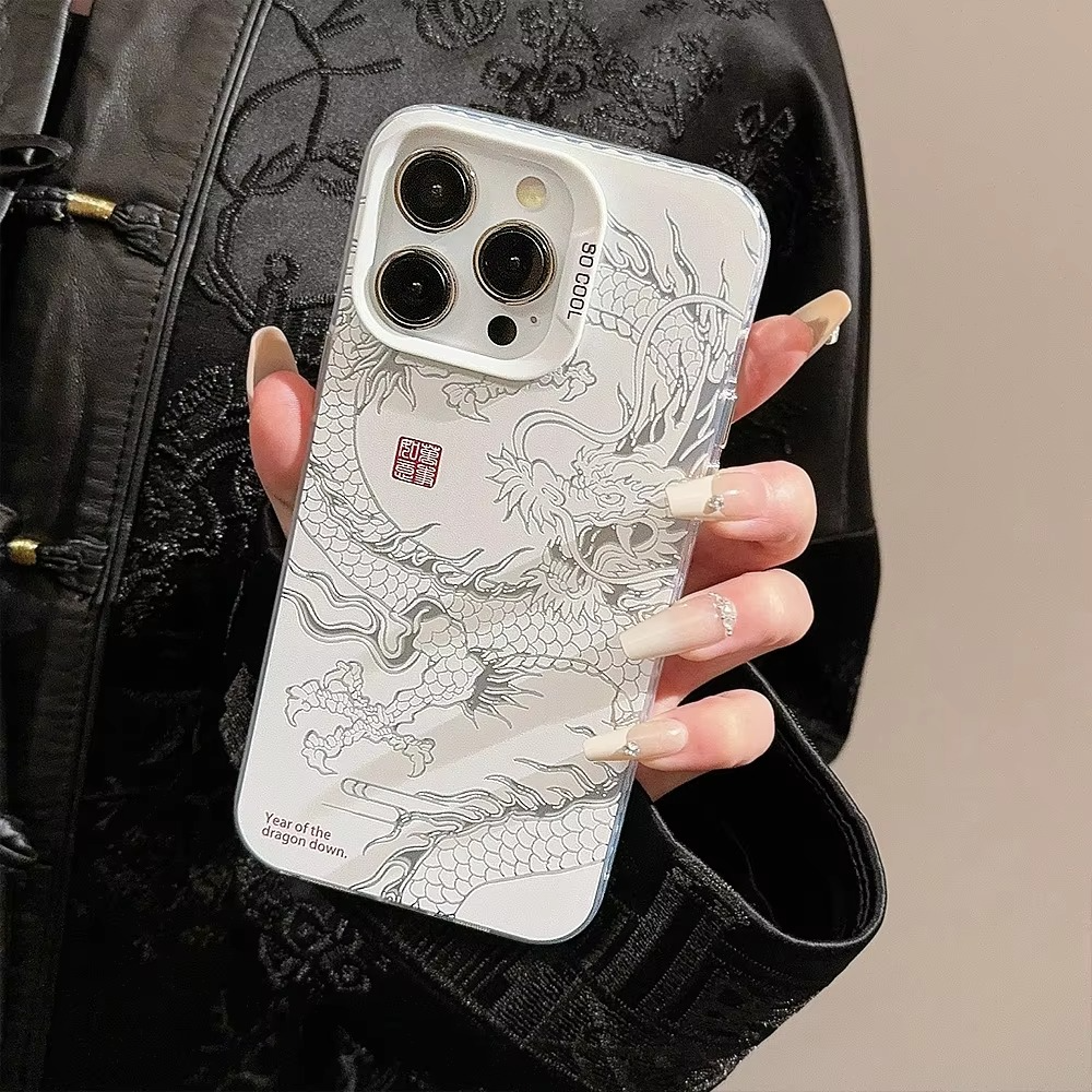 Luxury Apple iPhone Case, MagSafe Compatible, Camera Lens and Screen Protection, Ultra Thin, Shockproof, Magnetic, Full All Around Protection, Dragon Totem Armor Cover
