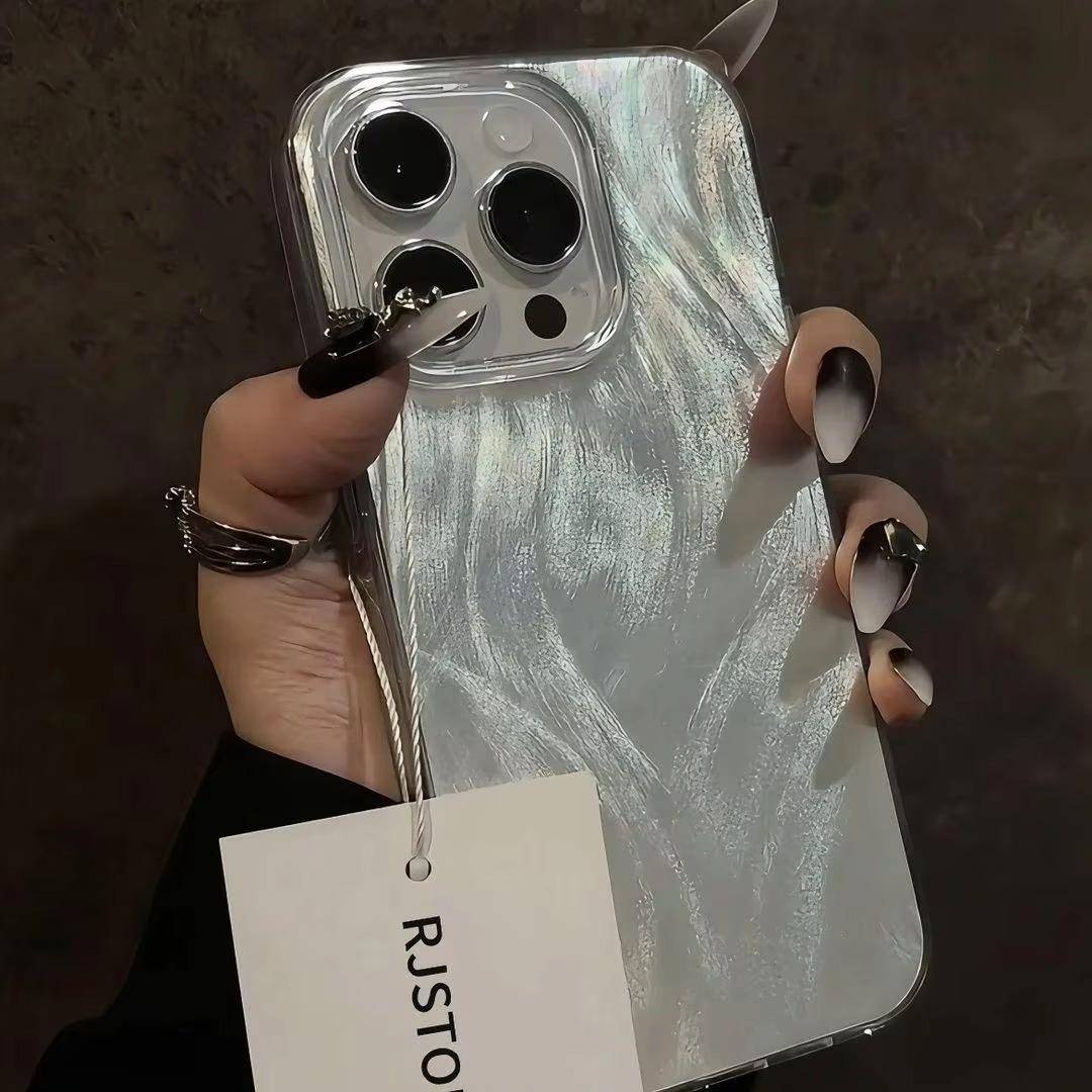 Luxury Apple iPhone Case, MagSafe Compatible, Camera Lens and Screen Protection, Ultra Thin, Shockproof, Magnetic, Full All Around Protection, Laser Silver Bow Bumper Cover