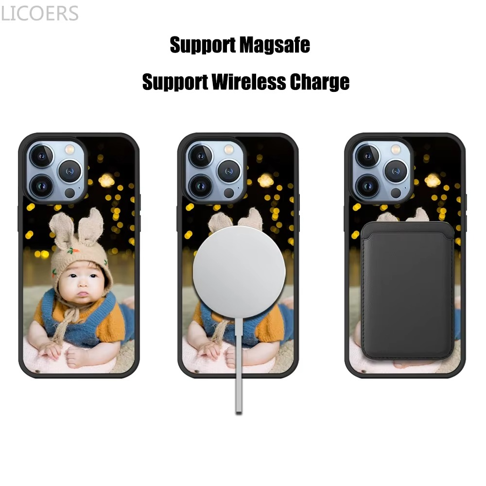 Premium Apple iPhone Case, MagSafe Compatible, Camera Lens and Screen Protection, Ultra Thin, Shockproof, Magnetic, Full All Around Protection, Custom Photo Magnetic Cover