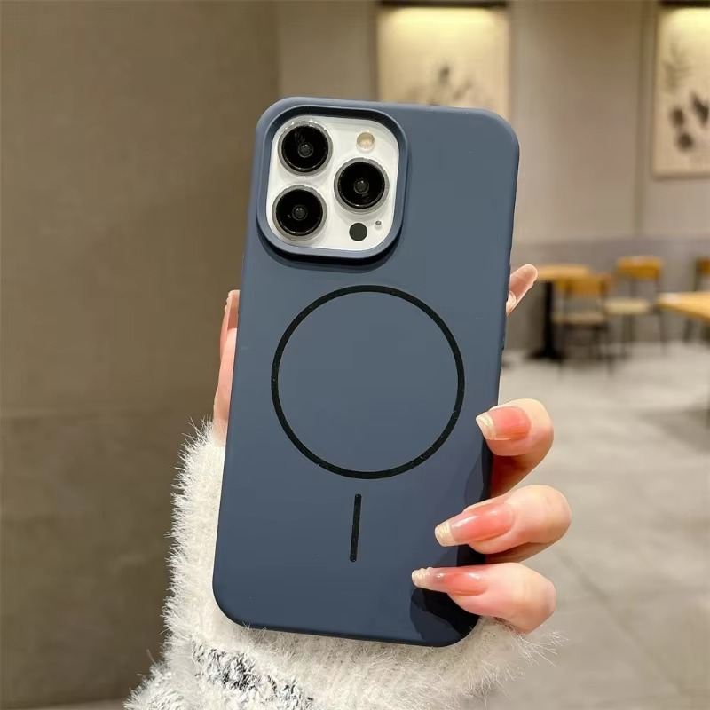 Luxury Apple iPhone Case, MagSafe Compatible, Camera Lens and Screen Protection, Ultra Thin, Shockproof, Magnetic, Full All Around Protection, Smooth Ring Silicone Cover