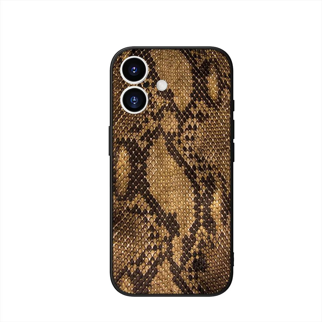 Luxury Apple iPhone Case, MagSafe Compatible, Camera Lens and Screen Protection, Ultra Thin, Shockproof, Magnetic, Full All Around Protection, Snake Skin Soft Cover