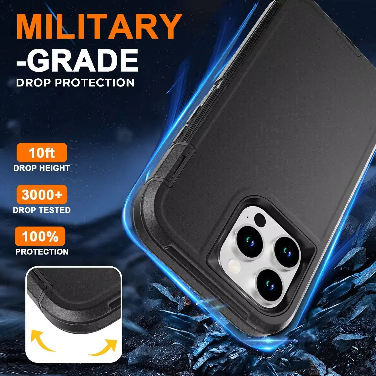 Luxury Apple iPhone Case, MagSafe Compatible, Camera Lens and Screen Protection, Ultra Thin, Shockproof, Magnetic, Full All Around Protection, Dustproof Armor Case Box