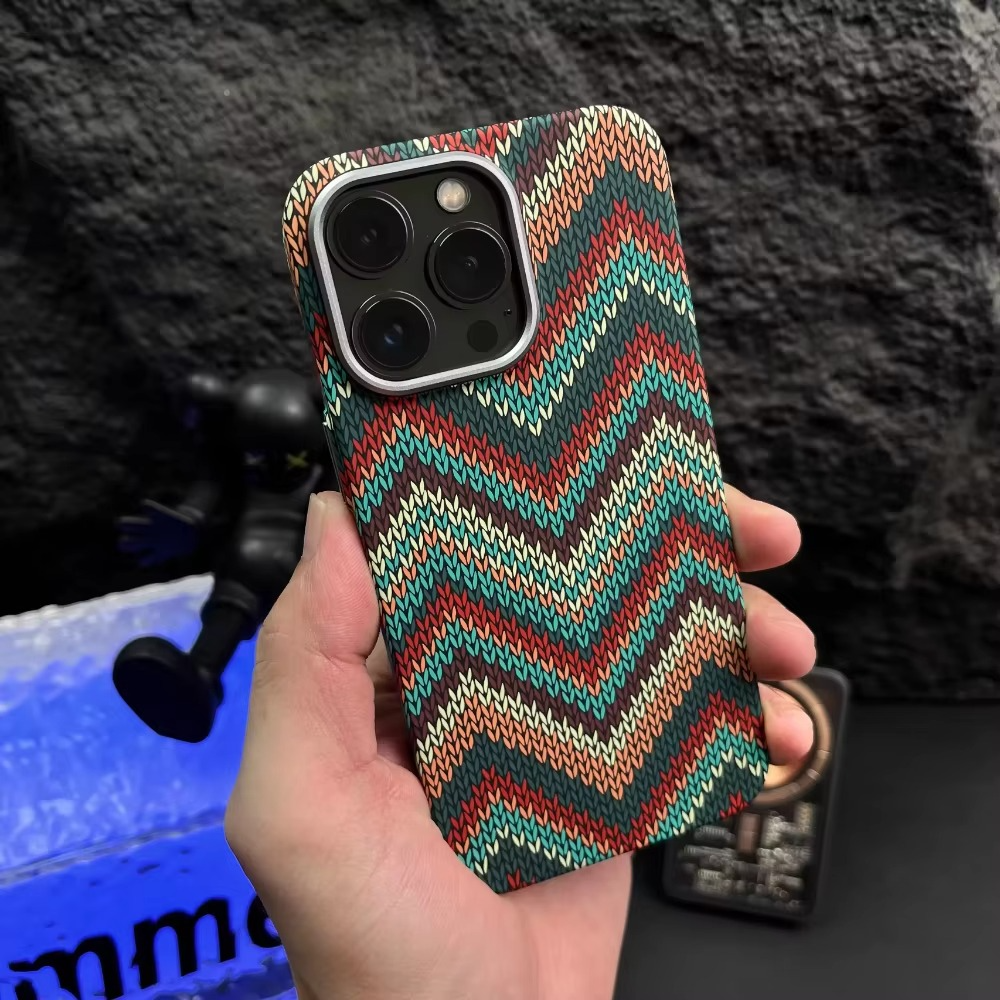 Premium Apple iPhone Case, MagSafe Compatible, Camera Lens and Screen Protection, Ultra Thin, Shockproof, Magnetic, Full All Around Protection, Nordic Sweater Hard Cover