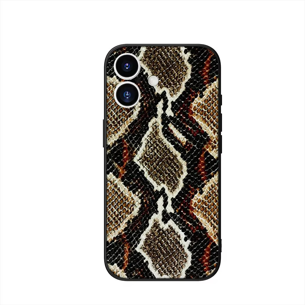 Luxury Apple iPhone Case, MagSafe Compatible, Camera Lens and Screen Protection, Ultra Thin, Shockproof, Magnetic, Full All Around Protection, Snake Skin Soft Cover