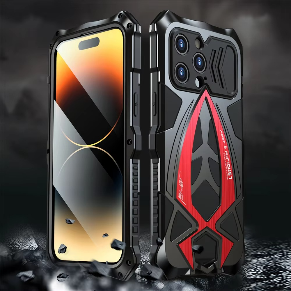 Luxury Apple iPhone Case, MagSafe Compatible, Camera Lens and Screen Protection, Ultra Thin, Shockproof, Magnetic, Full All Around Protection, Metal Armor Shell Cover