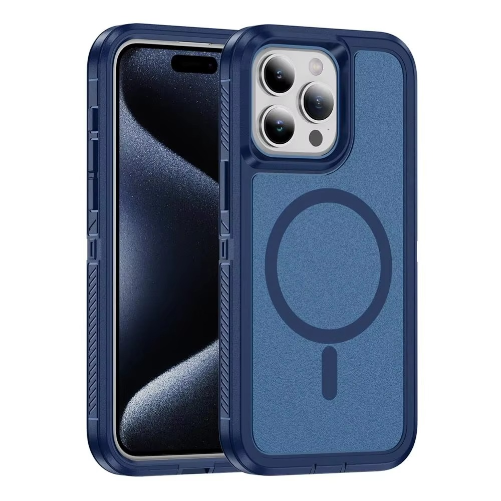 Premium Apple iPhone Case, MagSafe Compatible, Camera Lens and Screen Protection, Ultra Thin, Shockproof, Magnetic, Full All Around Protection, Heavy Duty Stand Cover