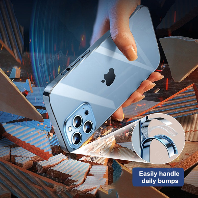 Luxury Plating Transparent Silicone Case – High Quality, Shockproof, Ultra Slim, HD Lens Protection, Durable Soft Cover,