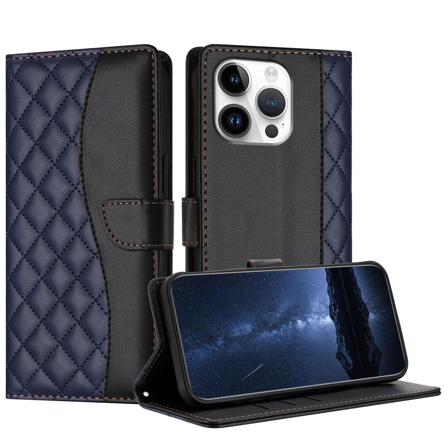 Luxury Quakeproof Flip Leather Wallet iPhone Case Premium Protection, Card Slot, Magnetic Closure, Stylish Design for iPhone