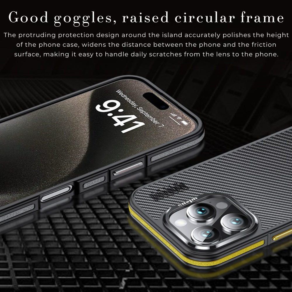 Premium 100% Aramid Fiber Kevlar iPhone Case – 600D Lightweight Compatible Ultra-Thin Protective Cover for iPhone Models