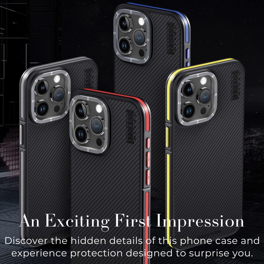 Premium 100% Aramid Fiber Kevlar iPhone Case – 600D Lightweight Compatible Ultra-Thin Protective Cover for iPhone Models