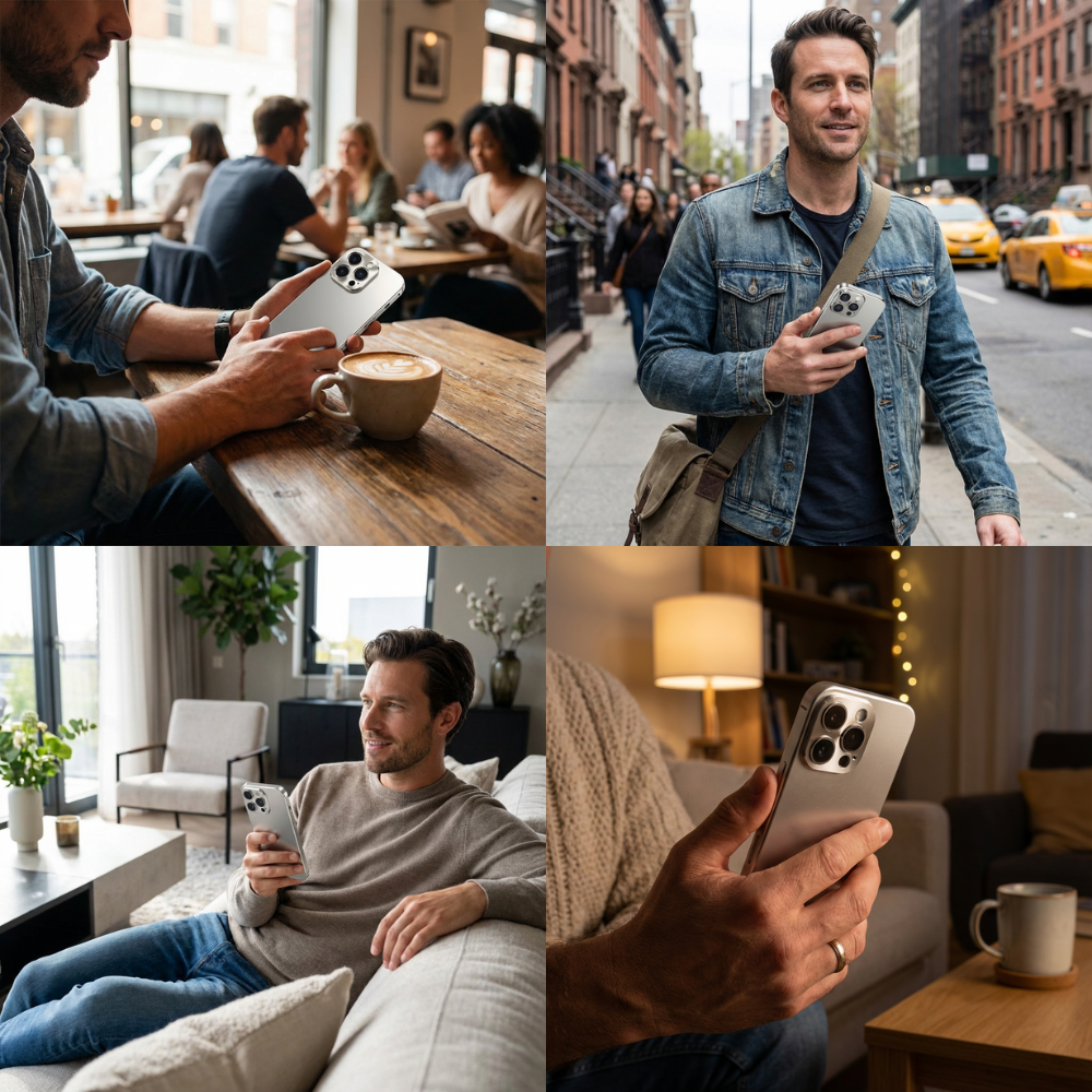 Luxury Shockproof Magnetic iPhone Case - Slim Aluminum Frame with Full Lens Protection, Wireless Charging Compatible, Durable Metal Cover Design