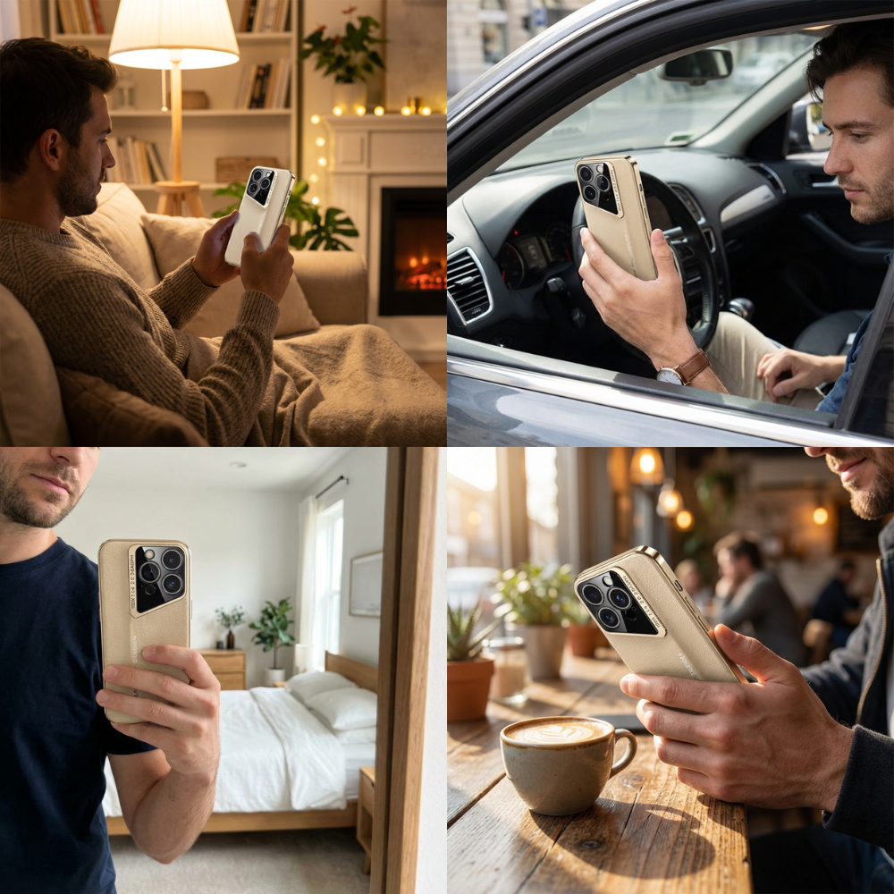 Premium Luxury iPhone Case – Electroplated Leather, Ultra-Thin, Shockproof Hard Protection Durable Cover | Case for iPhone