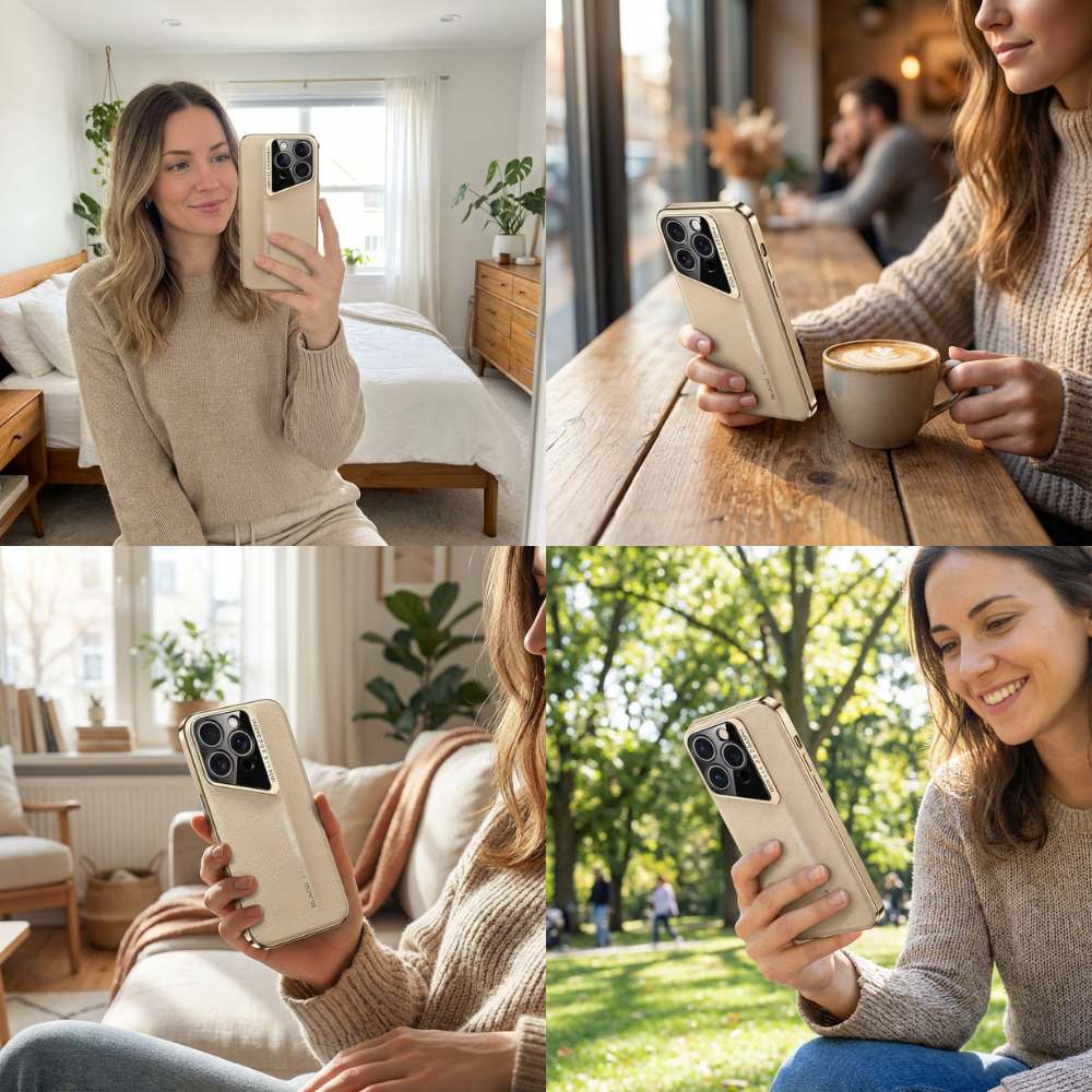 Premium Luxury iPhone Case – Electroplated Leather, Ultra-Thin, Shockproof Hard Protection Durable Cover | Case for iPhone