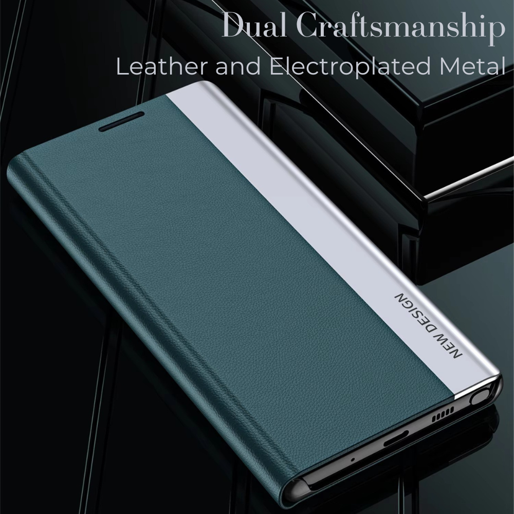 Luxury Flip Apple iPhone Case, MagSafe Compatible, Ultra Thin Magnetic Shockproof Full Protection Cover with Screen Guard, Book Style Stand and Wallet Pocket