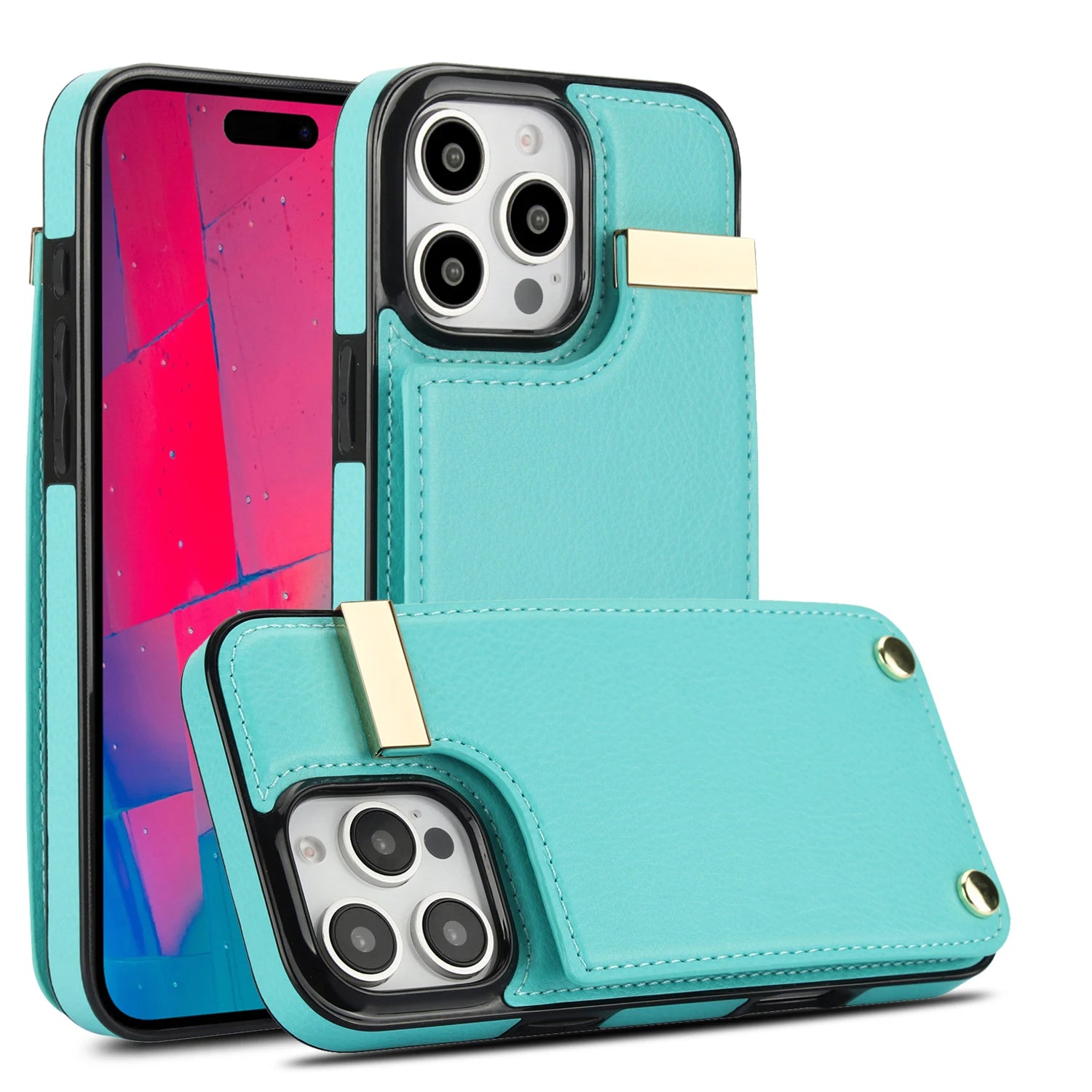 Shockproof Leather Wallet iPhone Case – Flip Cover with Card Holder, Secure Pocket, Durable Protection for iPhone Models