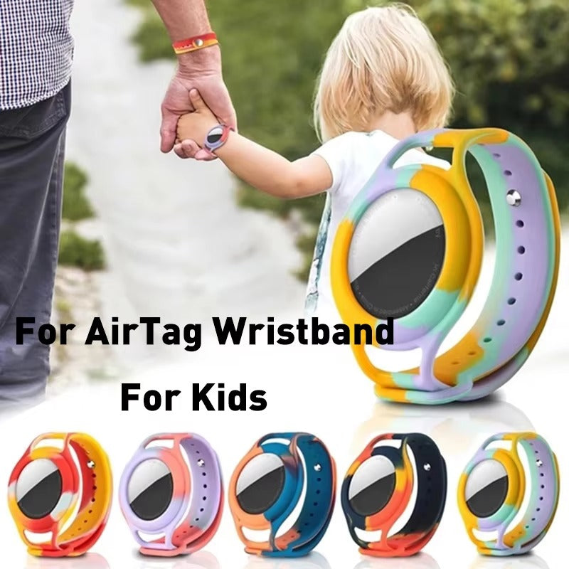 Premium Kids AirTag Wristband – Soft Silicone Anti-Lost Tracker Strap, Comfortable Durable Protective Bracelet for Children, Baby-Safe Material