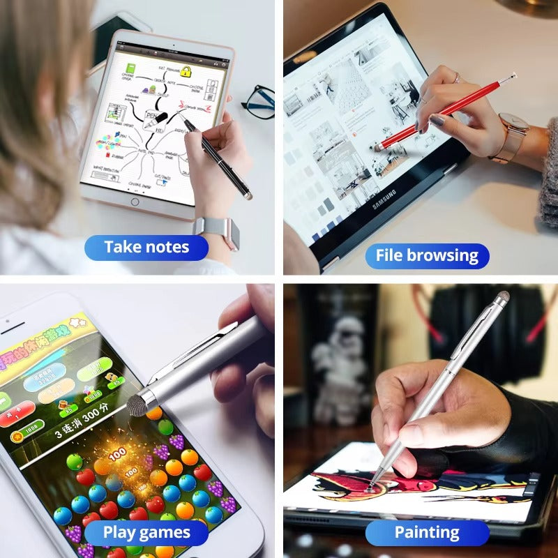 Premium 2-in-1 Stylus Pen for iPhone & iPad – Capacitive Pencil for Drawing and Navigation on Touchscreen Apple Devices