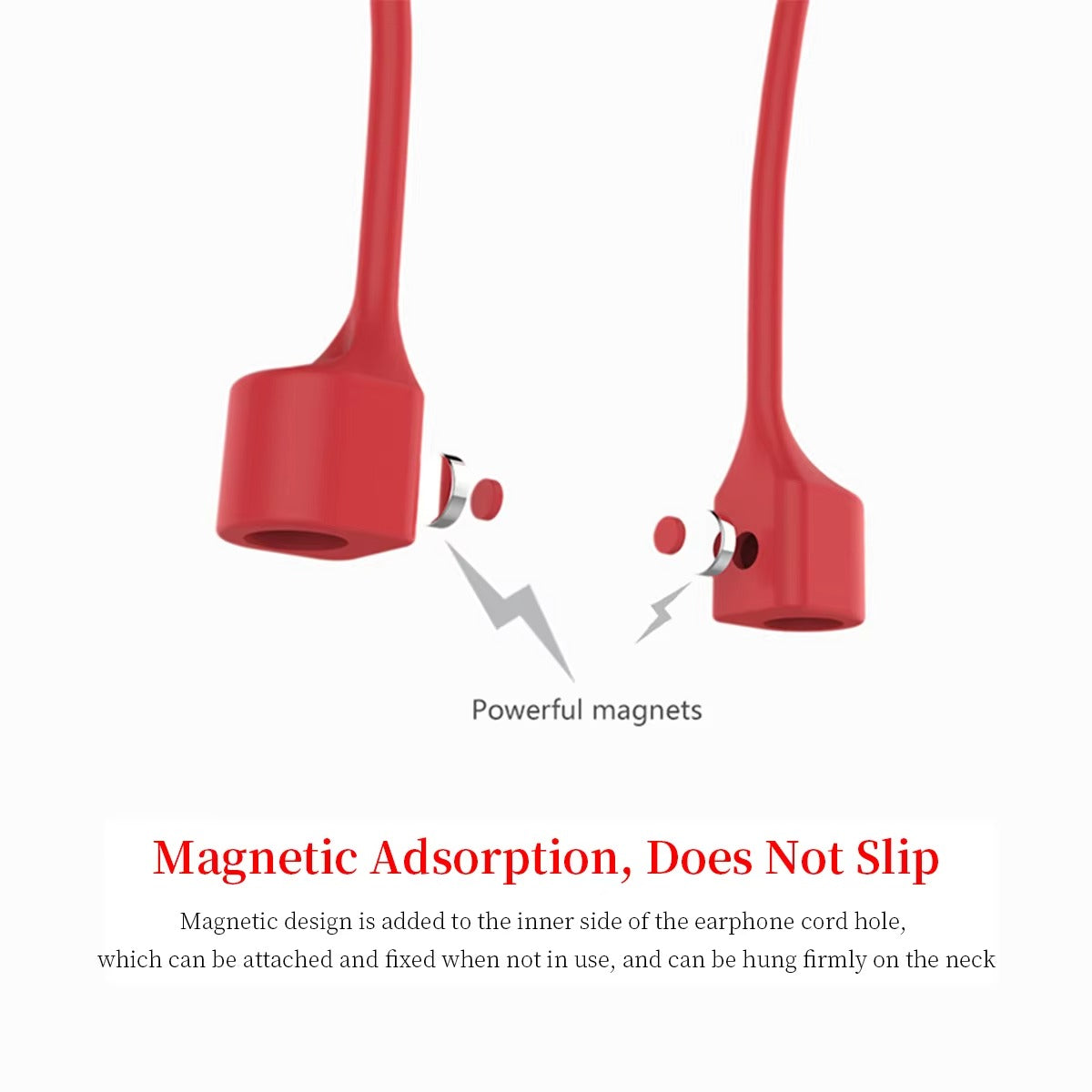 High Quality Magnetic Anti-Lost AirPods Strap – Silicone Neckband Cord for AirPods Pro 3 2 1, Wireless Earbuds Holder with Secure Fit, Lightweight & Durable