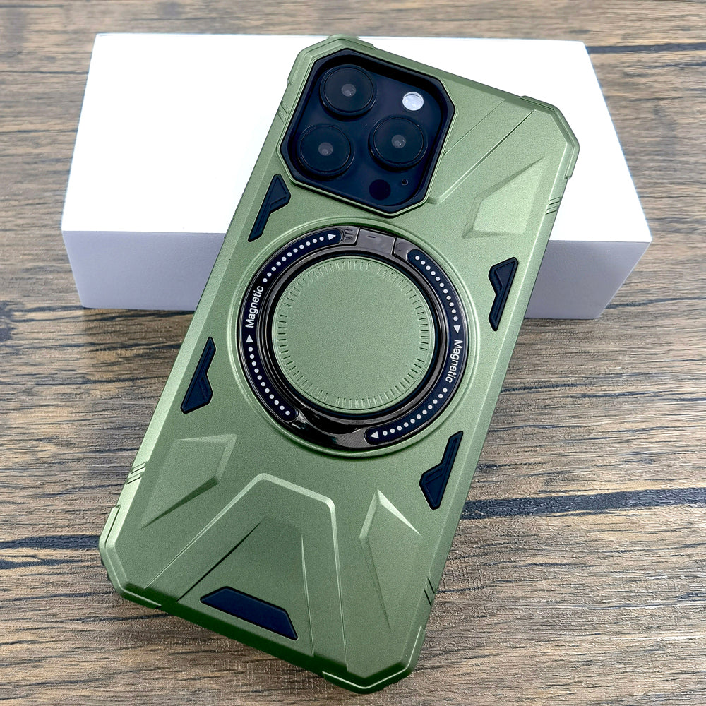 Shockproof Armor MagSafe Case – Anti-Shock Protective Cover with Wireless Charging Compatibility for iPhone Models
