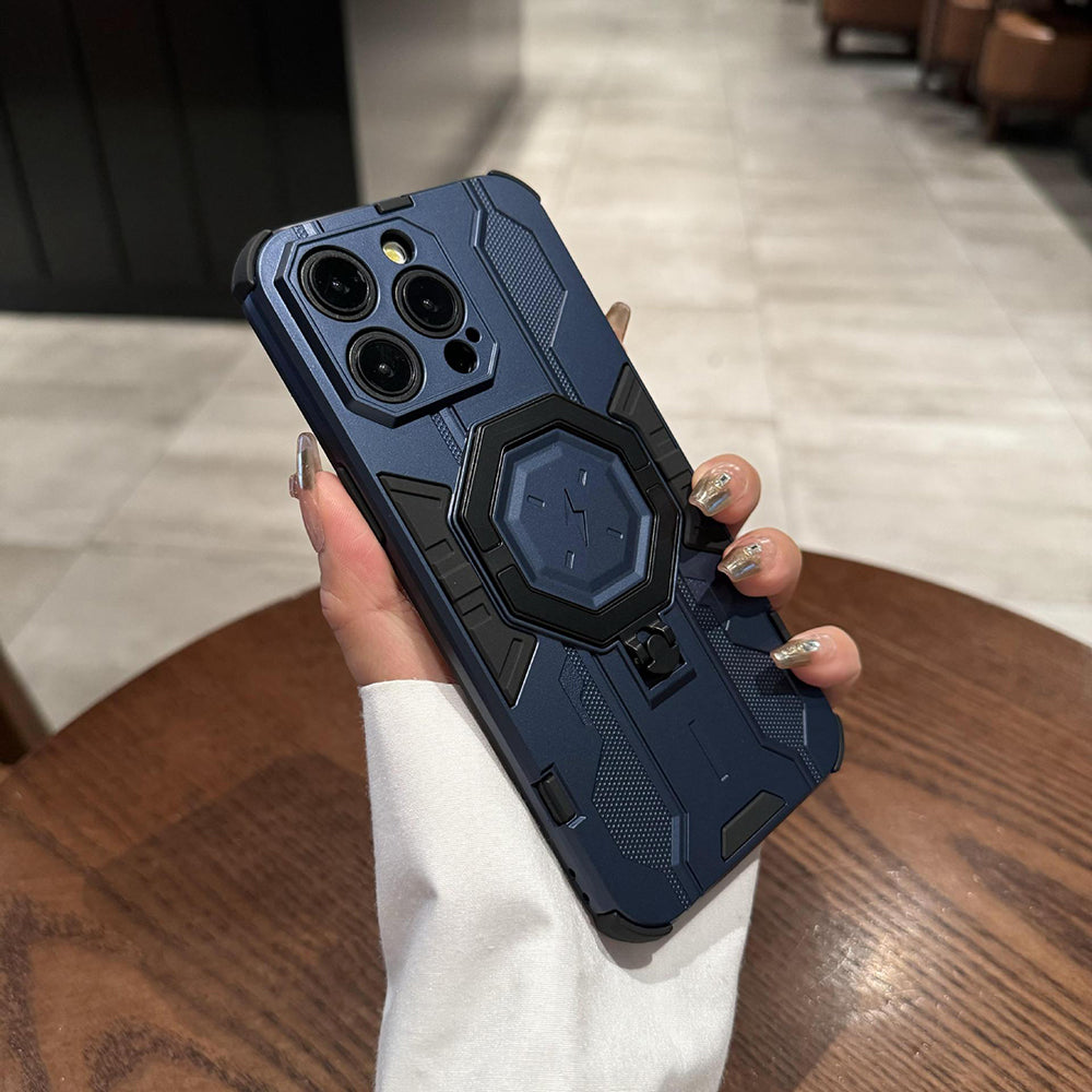 KEYSION MagSafe Shockproof iPhone Case – Ring Stand with Camera Protection, Durable Phone Cover for iPhone Models