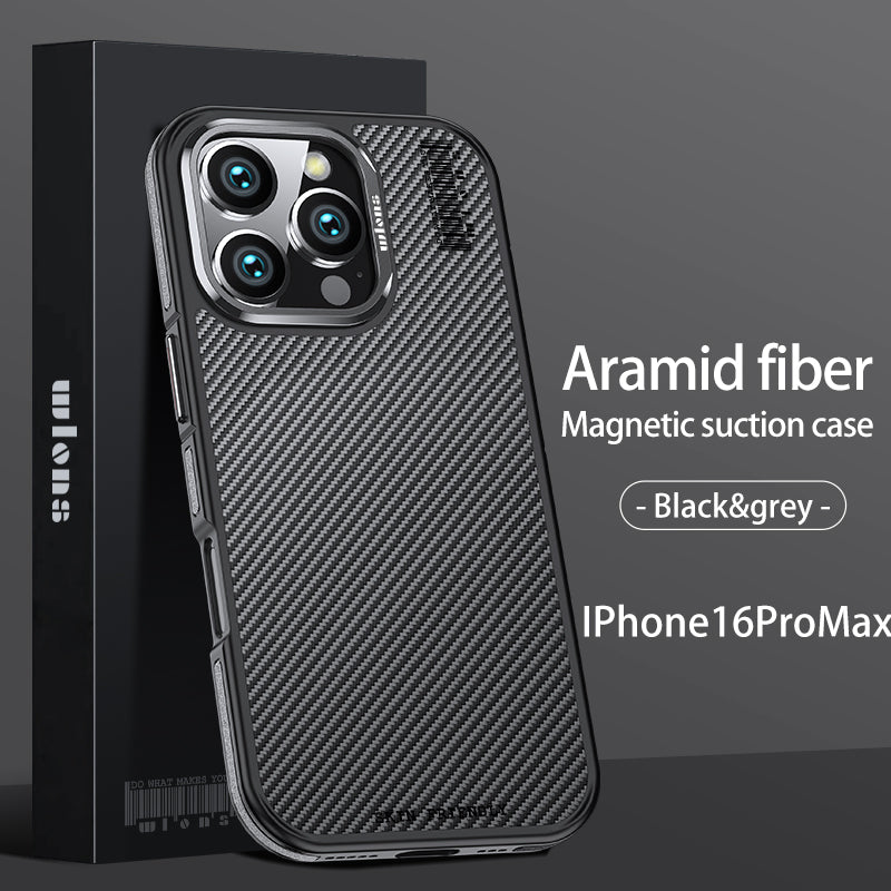 Premium 100% Aramid Fiber Kevlar iPhone Case – 600D Lightweight Compatible Ultra-Thin Protective Cover for iPhone Models