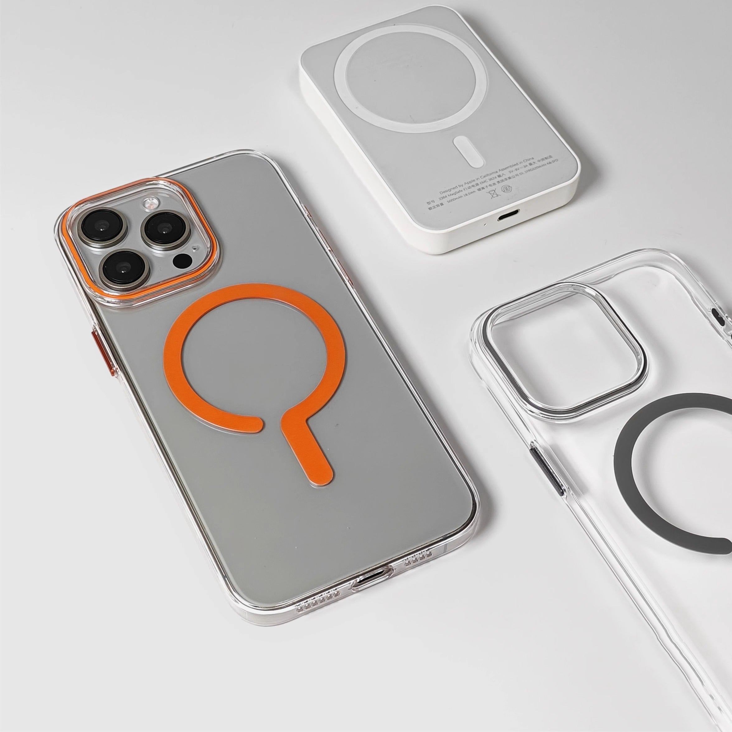 Luxury Titanium Gray Magnetic iPhone Case – Strong MagSafe Charging, Metal Buttons Sleek & Durable Protection Case for iPhone