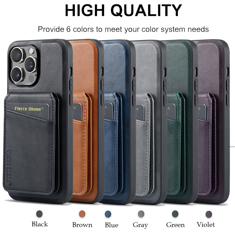 Luxury 2-in-1 Detachable Wallet iPhone Case – Magnetic Card Holder, MagSafe Compatible, Shockproof Protection, Premium Leather Cover for iPhone Models