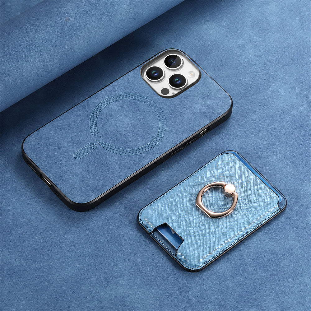 Luxury Detachable Magnetic Wallet iPhone Case – Card Holder, Ring Stand, Shockproof Protection for Secure and Convenient Use